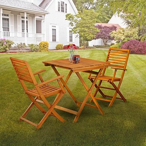 Miniatura 2 de East West Furniture SEBS3CANA - Juego de comedor para exteriores, 3 piezas