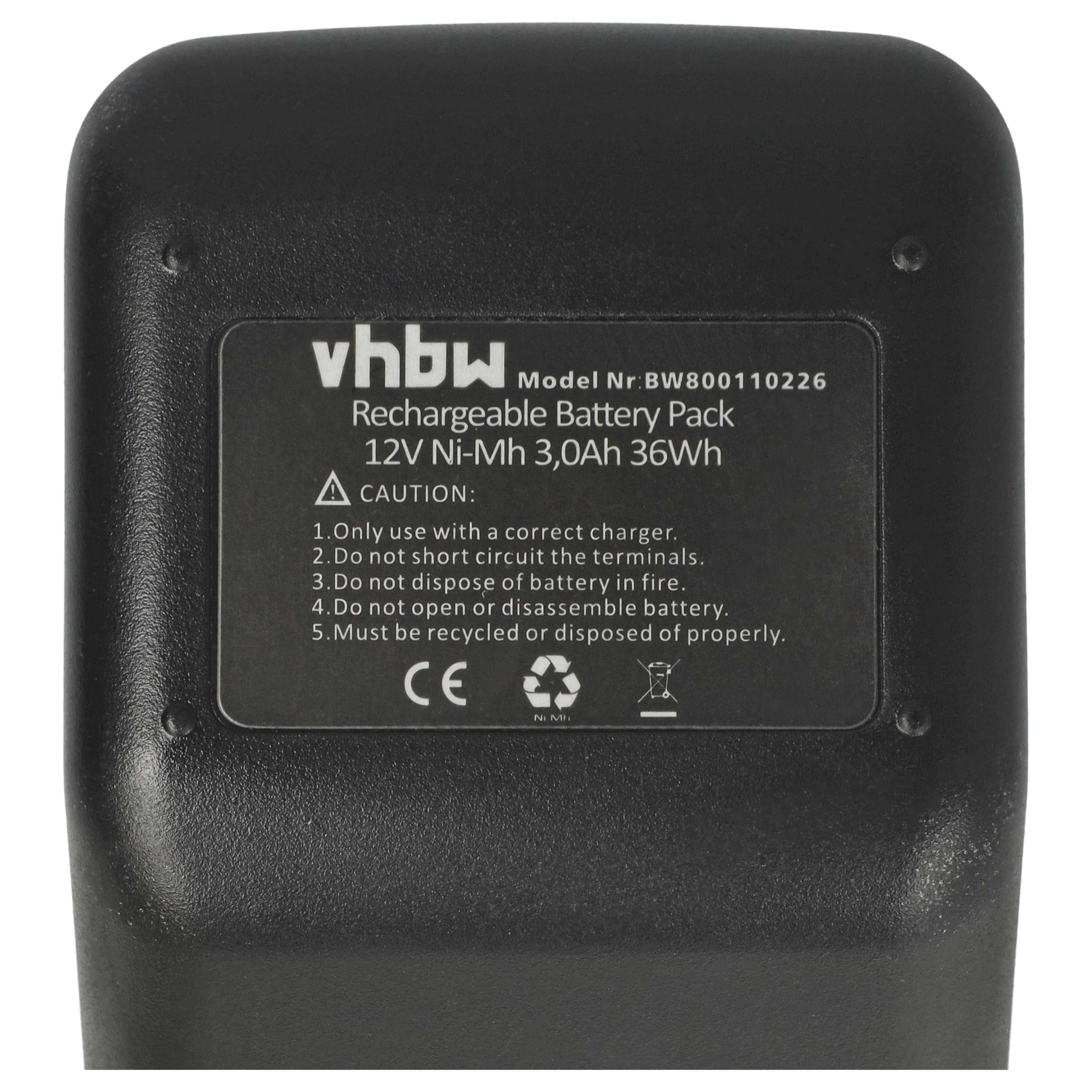 vhbw 2X batería Compatible con Gesipa Accubird, Firebird, Powerbird Herramienta, Herramienta colocación Remaches Ciegos (3000 mAh, NiMH, 12 V)