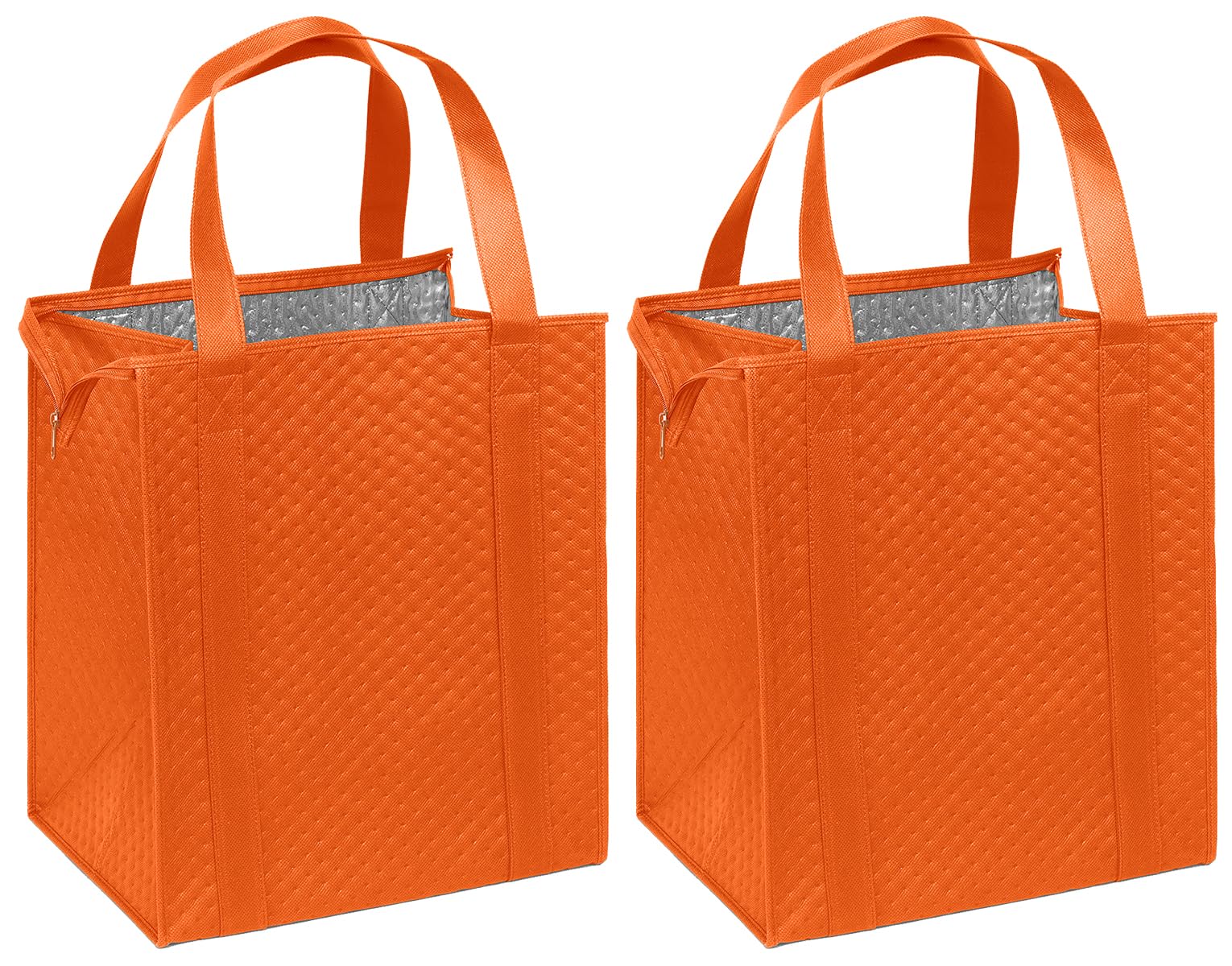 Mediz Hannah Direct Large Capacity Heavy Duty Insulated Smart Shopping Bag - Strong Reusable Grocery Tote 2 Pack