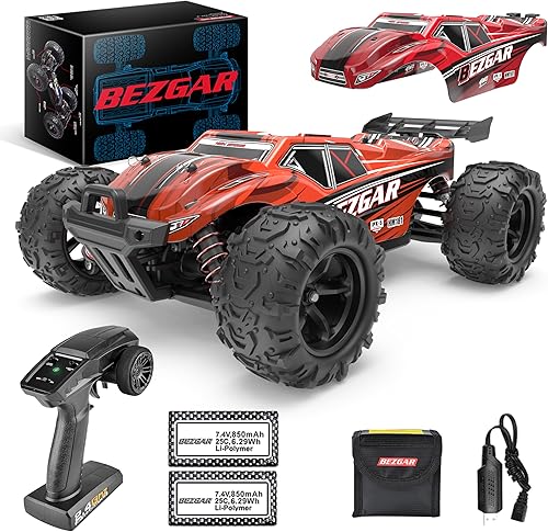 BEZGAR HM181 - Camiones de control remoto a escala 118 de Hobby Grado 118 Camión de control remoto 4WD velocidad máxima de 217mih para todo terreno