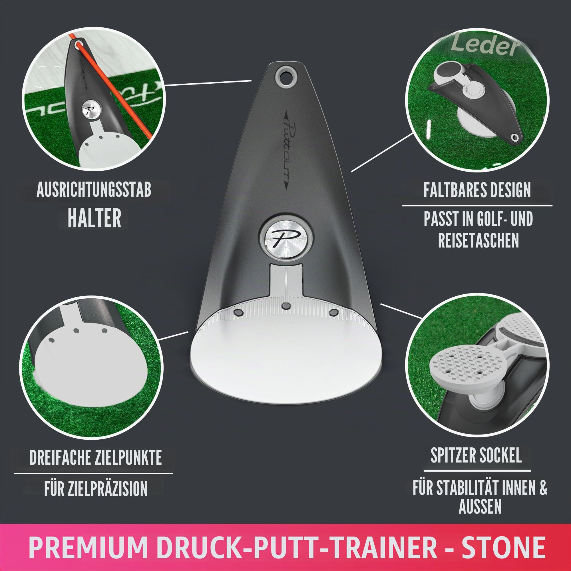 PuttOut Hochwertiger Puttertrainer, perfekt für Ihren Golf