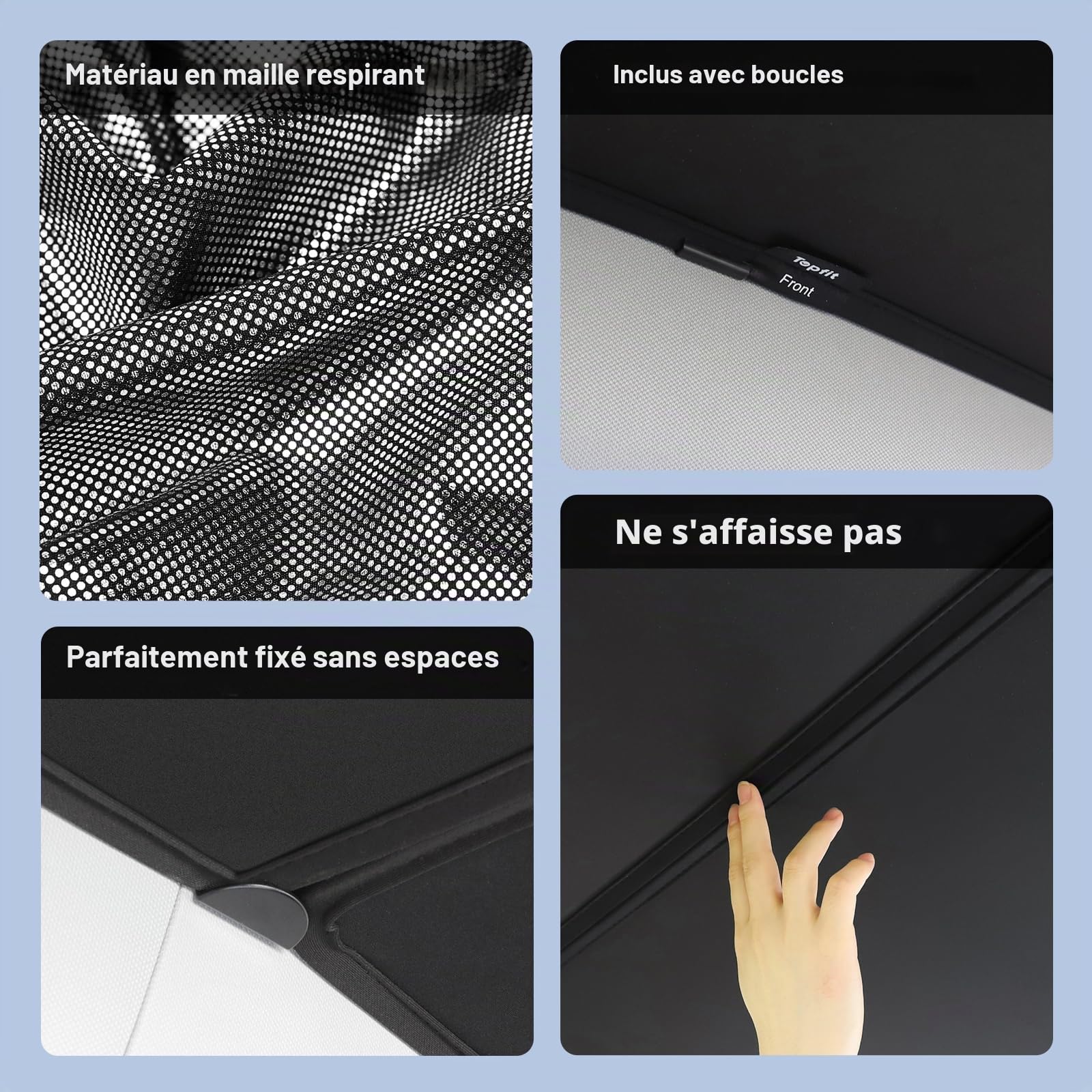 topfit Pare-Soleil de Toit amélioré pour Model Y Juniper Isolation Thermique Protection UV Accessoires intérieurs pour Tesla Model Y Juniper 2025-2026