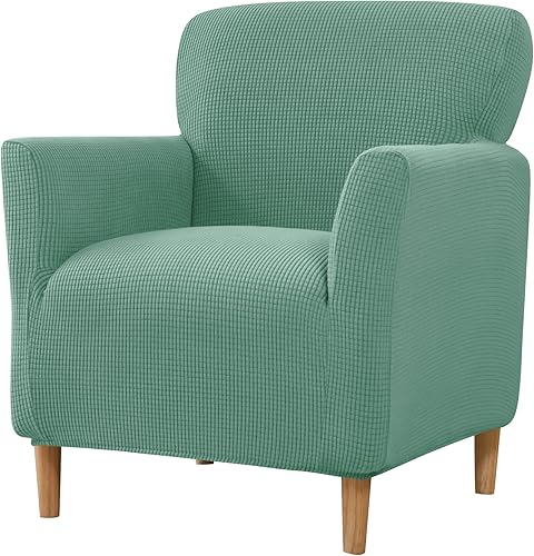 Vista 101 de MIFXIN Fundas para sillón de banquete, funda suave y elástica de jacquard con brazos, elástica antideslizante, funda de sofá, protector de muebles