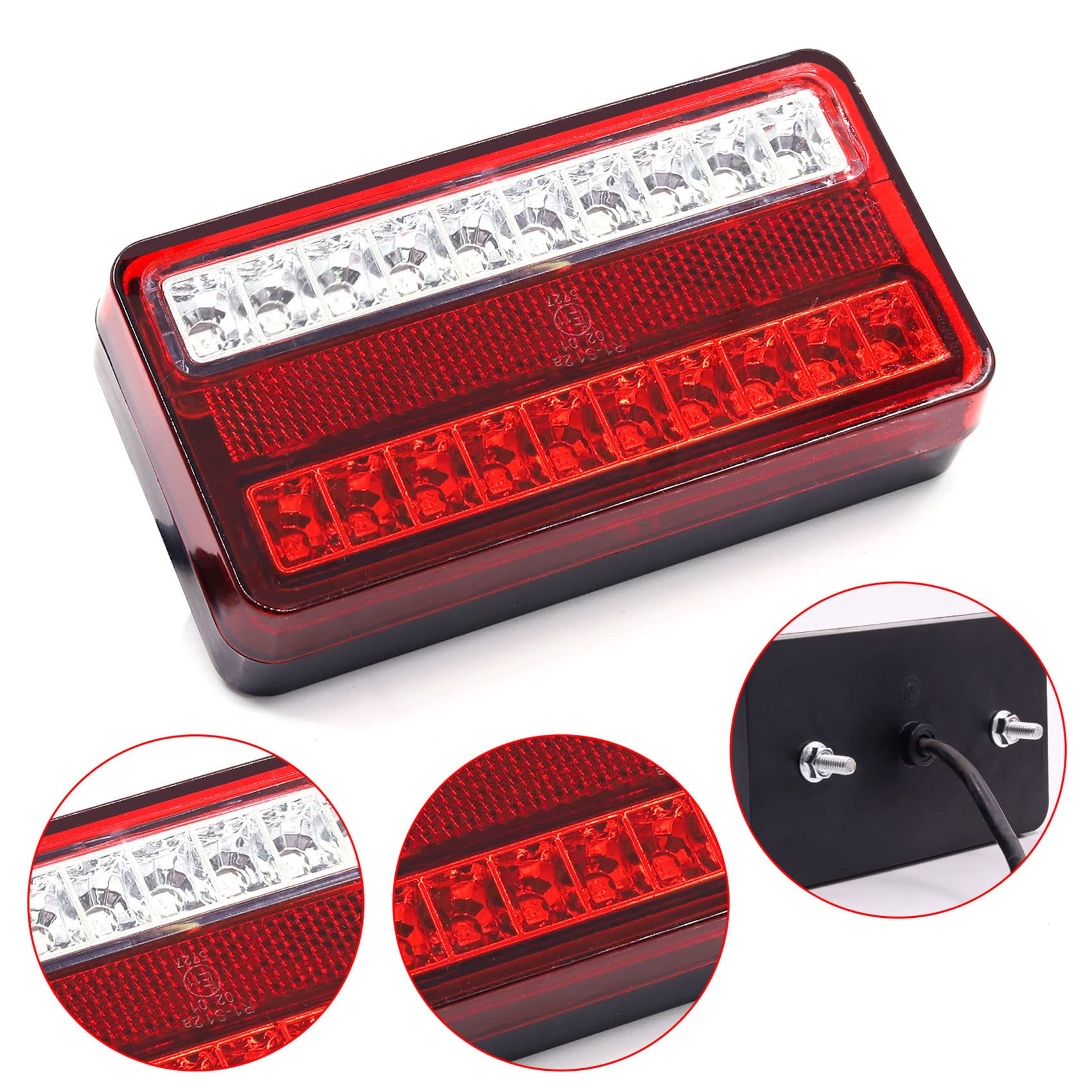 Aoling トラック テールランプ 12V トレーラーテール 20LED 赤