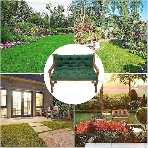 Miniatura 6 de Cojín de repuesto para columpio para porche al aire libre, impermeable, cojín de banco de 2 a 3 plazas, cojines de repuesto para patio, porche,