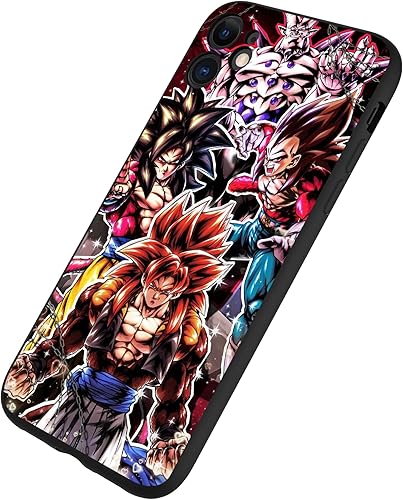 Miniatura 2 de HUEBRA Cartoon Case for iPhone 11 with Japan Anime Pattern, Silicone Goku Image Case for iPhone 11 for Boys Girls (Black)
