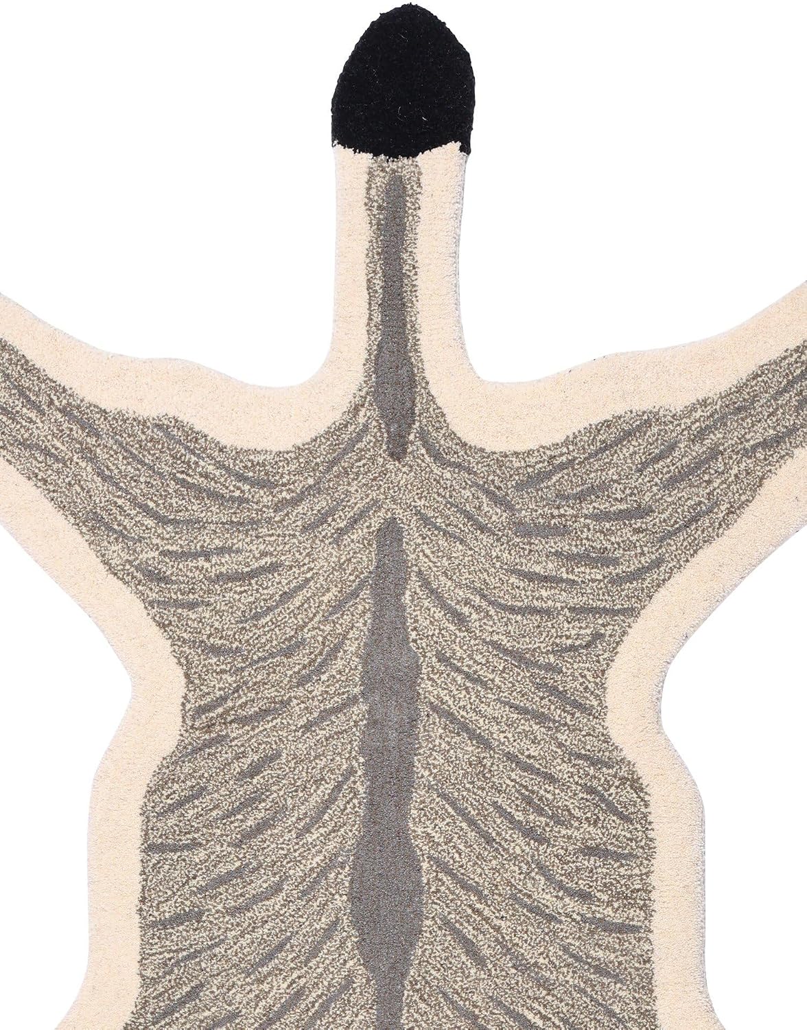 Exotic India Elephant Shaped Rug Animals Design Bath Mat Non-Slip | Soft Wool Yogic Asana Carpet | Animal Rug's for Bedroom Office Living Room Kitchen Floor Mat