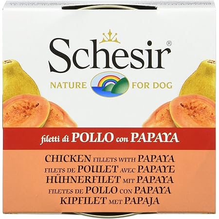 Amazon シシア Schesir 無添加 無着色 成犬用ドッグフード シシア チキンフィレ パパイヤ 150g 10個 シシア Schesir ウェット 通販