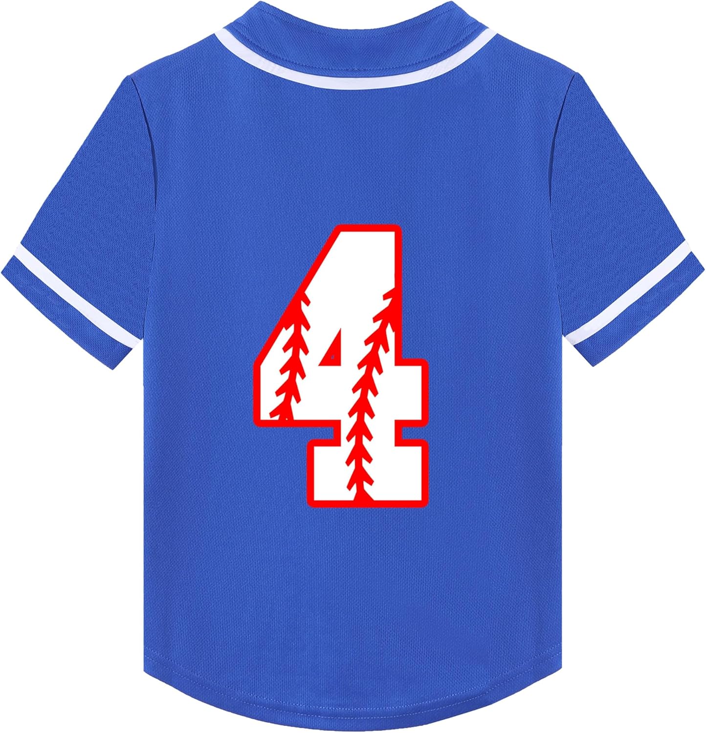 Mowbeat Toddler Baseball Jersey Kids 4th Birthday Shirt Boy 4 Years Old Birthday Jersey Short Sleeve Button Shirts