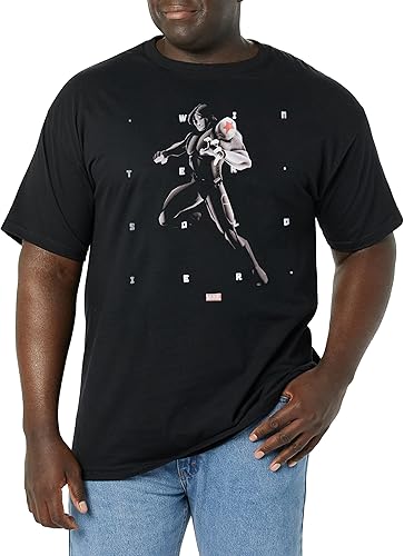 Marvel Formes de Soldat d'hiver T-Shirt, Noir, XL/Grande Taille Tall Homme