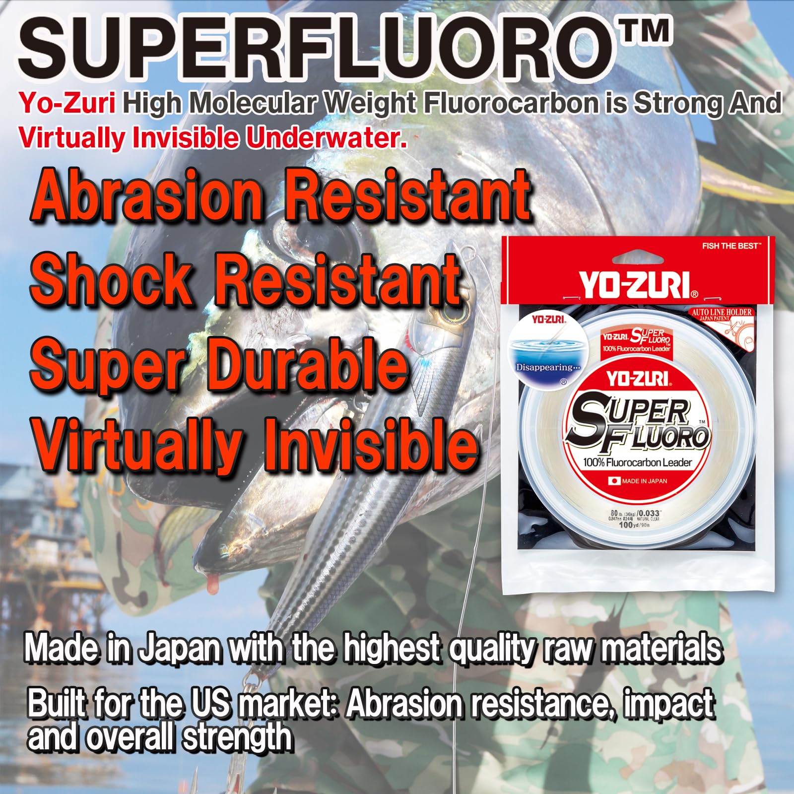 Amazon.com : Yo-Zuri YZ-SF-4LB-NCL-30YD: Superfluoro 30Yd 4Lb