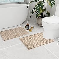 Vista 99 de Walensee - Alfombra grande para baño, antideslizante, 24 x 60 pulgadas color beige, absorbente y muy suave, felpilla peluda, extragruesa, lavar