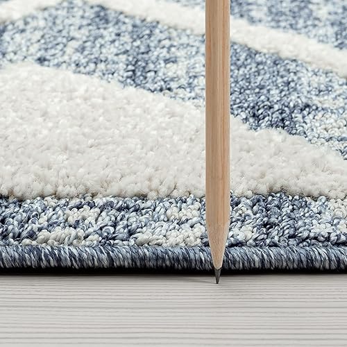 Miniatura 4 de Tayse Nia Blue - Alfombra de área de 5 x 7, 5 x 7, alfombras de interior para sala de estar, comedor, alfombra de dormitorio, alfombra de cocina,