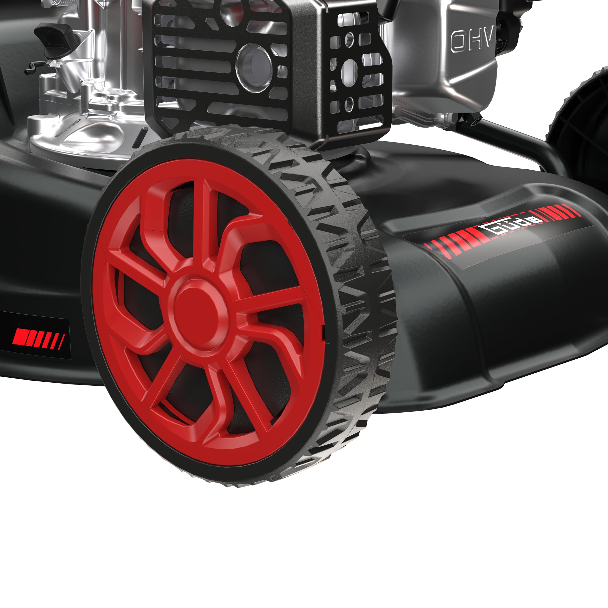 Güde EW 410-127 Eco Wheeler - Cortacésped de Gasolina, Motor de 4 Tiempos, cilindrada de 127 centímetros cúbicos, 2 kilovatios, 2,7 CV, Ancho de Corte de 41 centímetros, Ajuste de Altura de Corte de