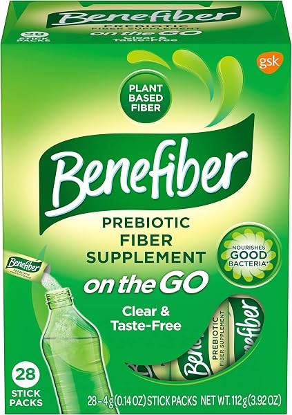Benefiber On The Go Prebiotic Fiber Supplement Unflavored 28 Sticks
