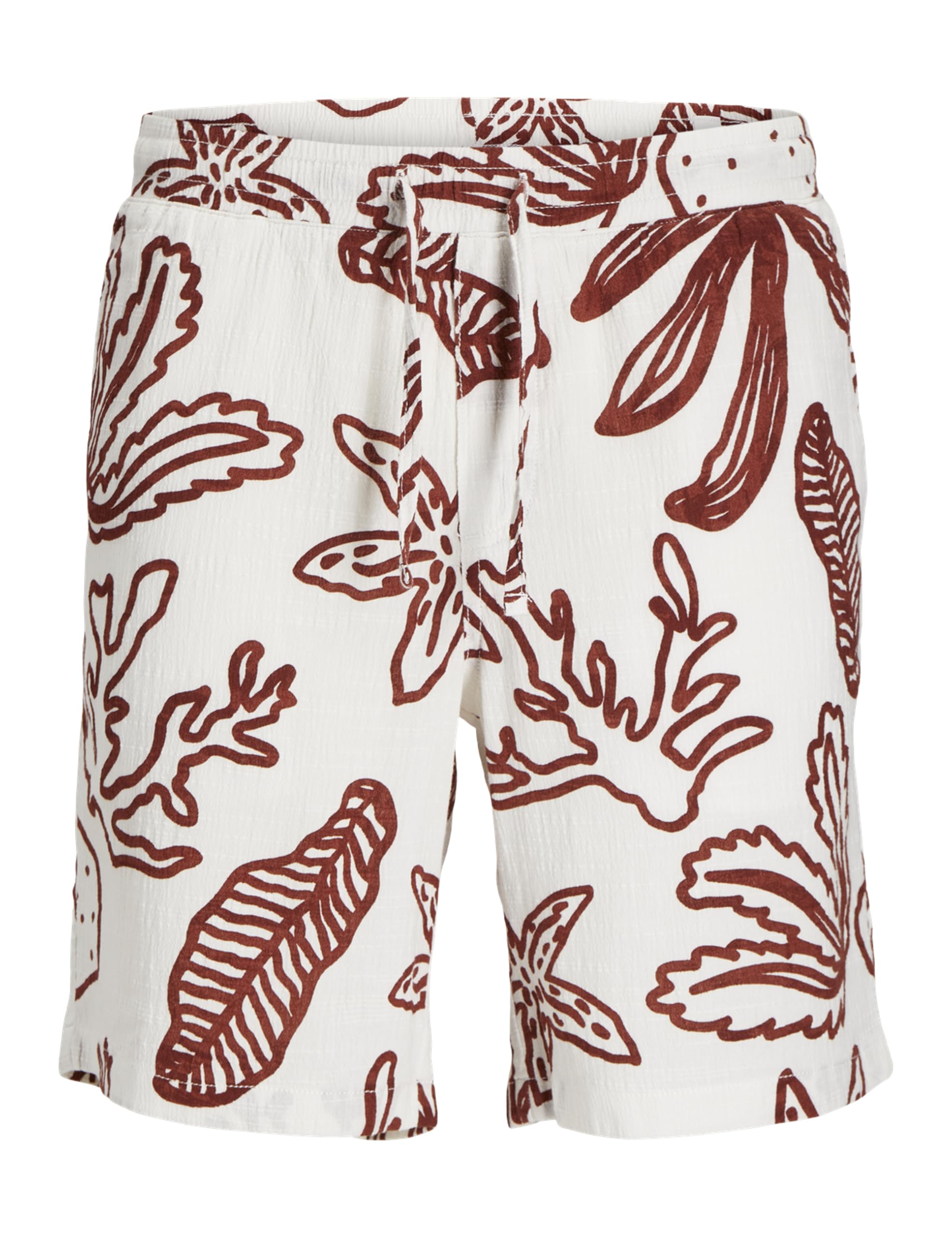 JACK & JONES Men's Jpstjaiden Crinkle AOP Jogger Shor Jnr, Cloud Dancer, 15 Years