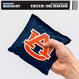 Wild Sports NCAA Auburn Tigers 8pk Dual Sided Bean Bags, Team Color