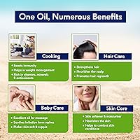 Vista 2 de Sri Sri Tattva Aceite de Coco Virgen Ecológico - 6.8 fl oz