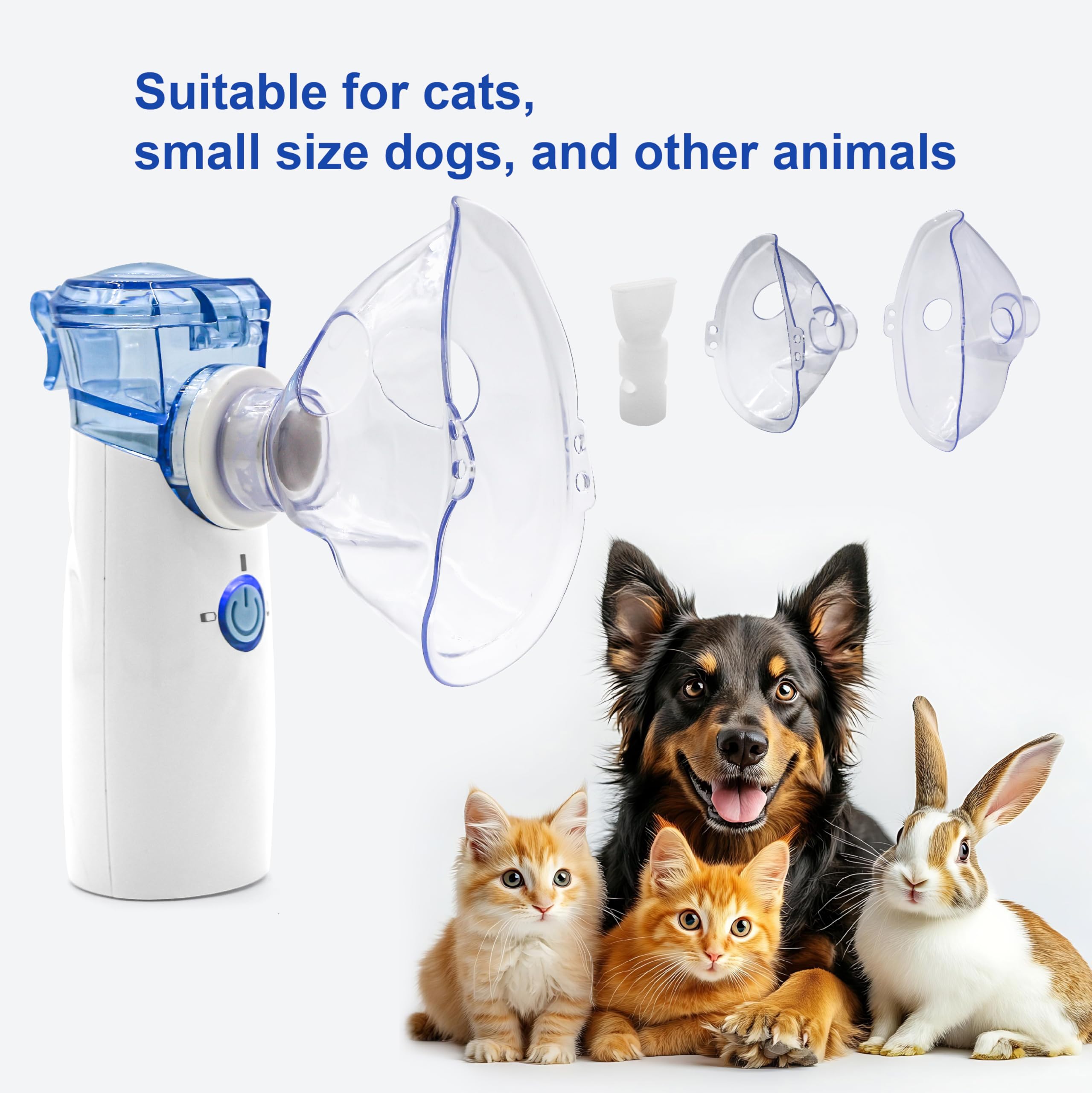 Nébuliseur portable pour chat, nébuliseur portatif de brume froide pour animaux de compagnie, nébuliseur vétérinaire rechargeable par USB, inhalateur à vapeur pour la maison et le bureau