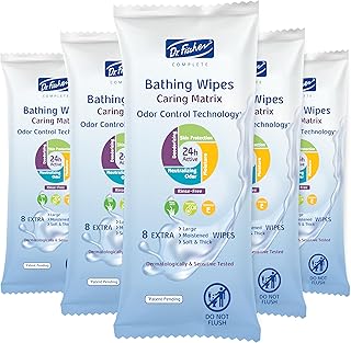 XL Body Wipe 9" x 9" Bath Wipes for Adults No Rinse - Thick Refreshing Shower Wash Cloth with Aloe Vera for Camping, Travel, Gym, and Caregiving - Durable Disposable Bath Cloths for Quick Hygiene