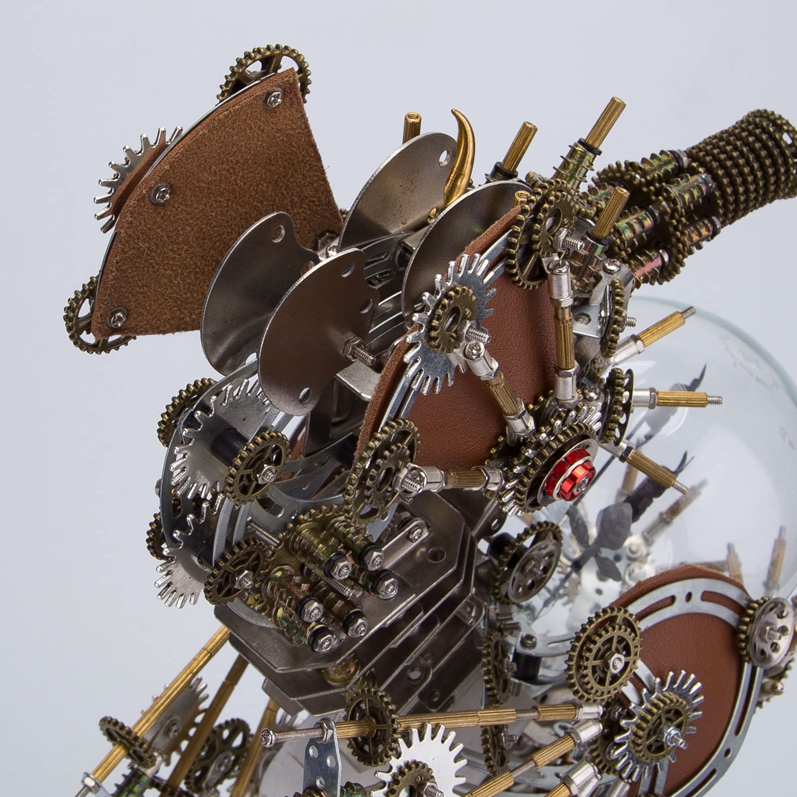 Zestaw 3D Metal Puzzle Mechaniczny Konik Morski Model Lampą Słonecznikową, 2100 szt. Stalowych Metalowych Puzzle 3D Miniaturowe Modele, Puzzle 3D Łamigłówki Metalowe Ozdoby Stali Nierdzewnej