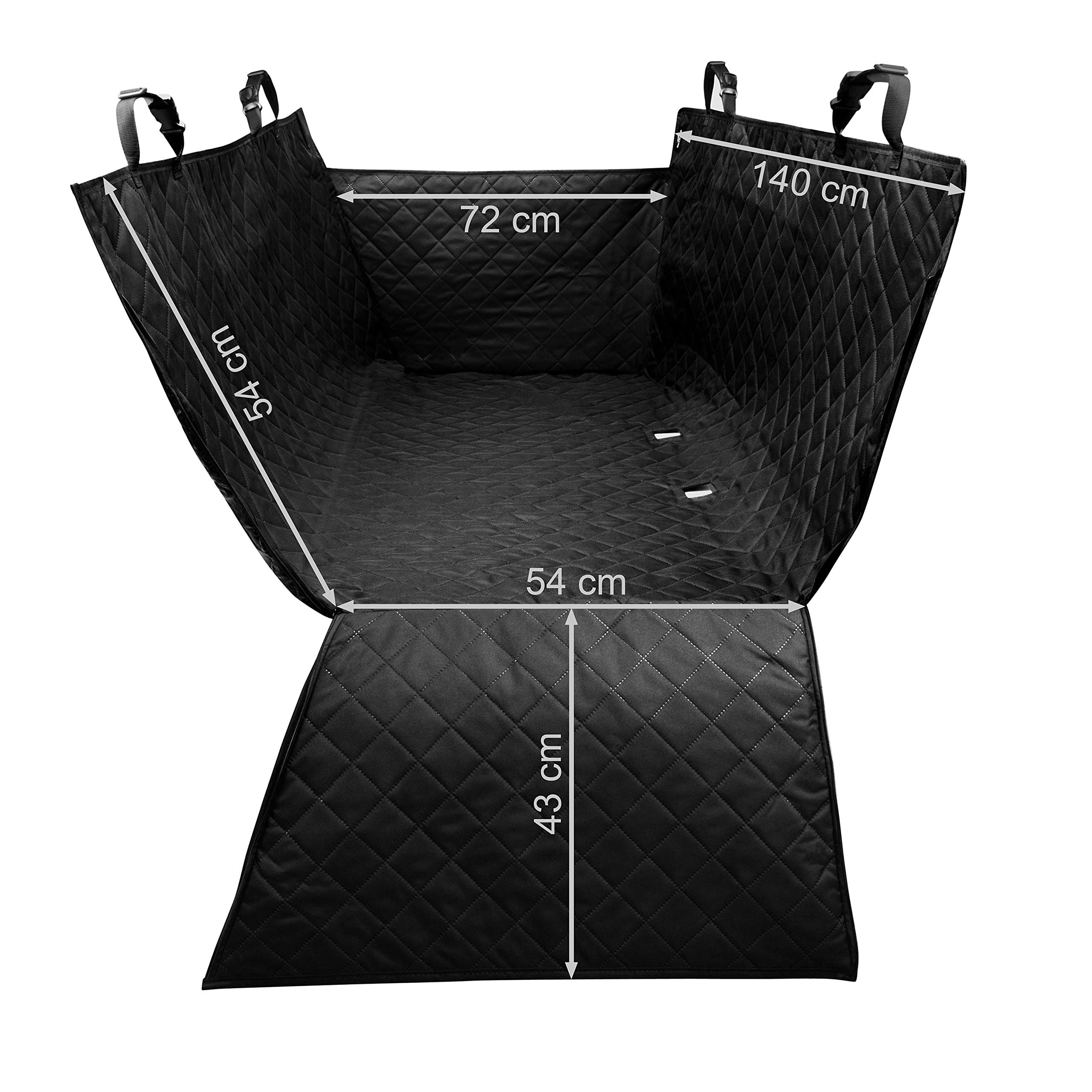 BedDog Protezione per Bagagliaio Cani, coprisedile Auto Universale Coperta per Cani con Protezione paraurti Laterale - Sedile Posteriore