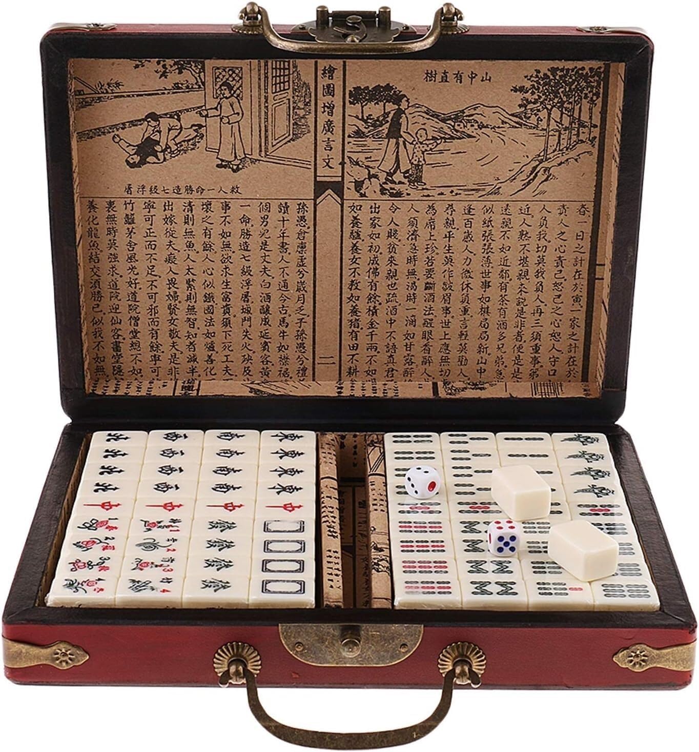 Amazon.co.jp: ポータブルセット 麻雀トラベルセット 中国麻雀ボード