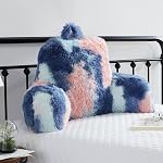 Oreiller pour enfants, Oreil de lecture d'adolescents avec armoiries, coussin de soutien arrière fluffy pour s'asseoir dans le lit/couch, Oron de lit pour filles, lecture & Oreillers de repos (Pink)