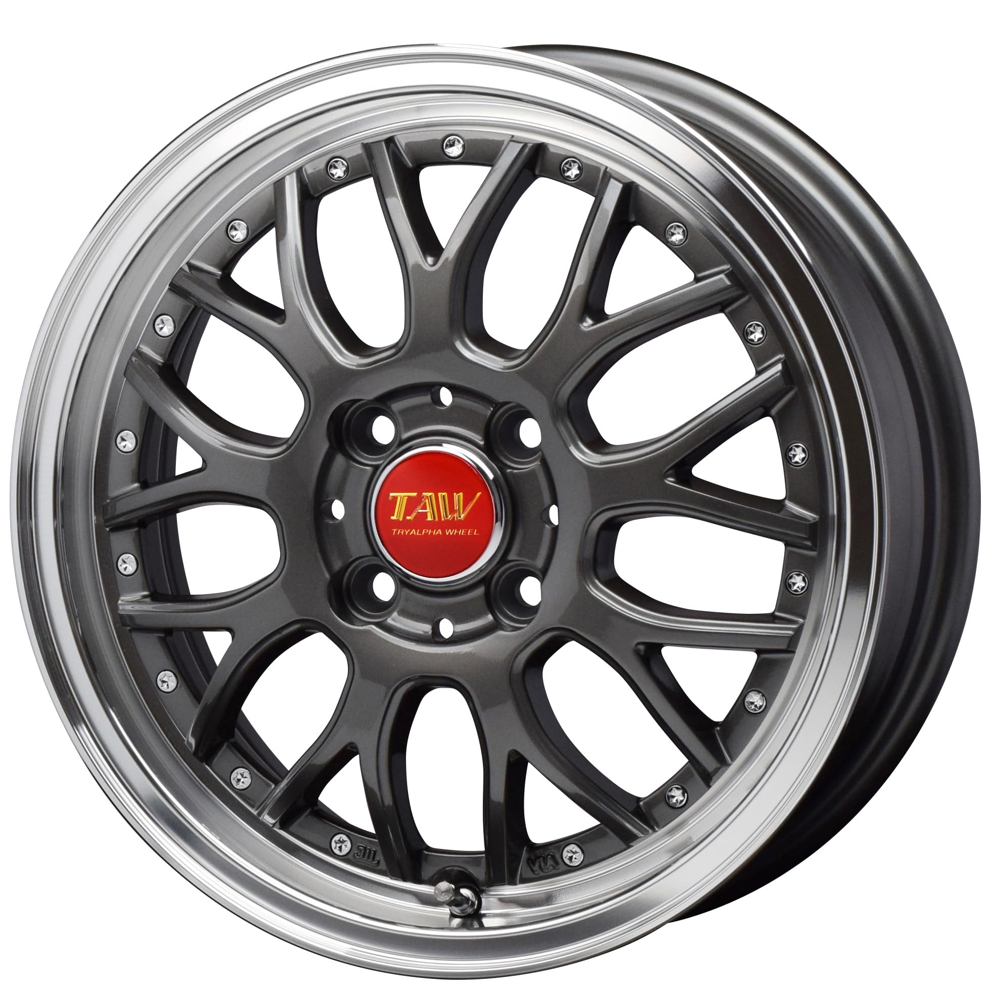 送料無料 トライアルファ TAW Leowing FM-9 5J-15 +45 4H-100 (15インチ) 4H100 5J+45 新品ホイール 1本(交換 補修用) ]トライアルファ レオウィング FM-9 20