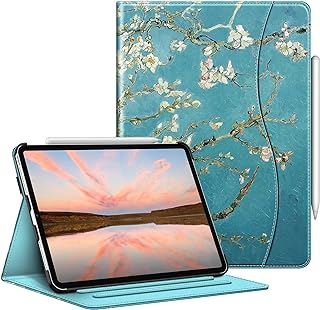 Fintie Case for iPad Pro 11-inch (4th / 3rd Generation) 2022/2021 - Multiple Angles Viewing Folio Stand Cover with Pencil Holder & Pocket, Also Fit iPad Pro 11" 2nd/1st Gen, Blossom