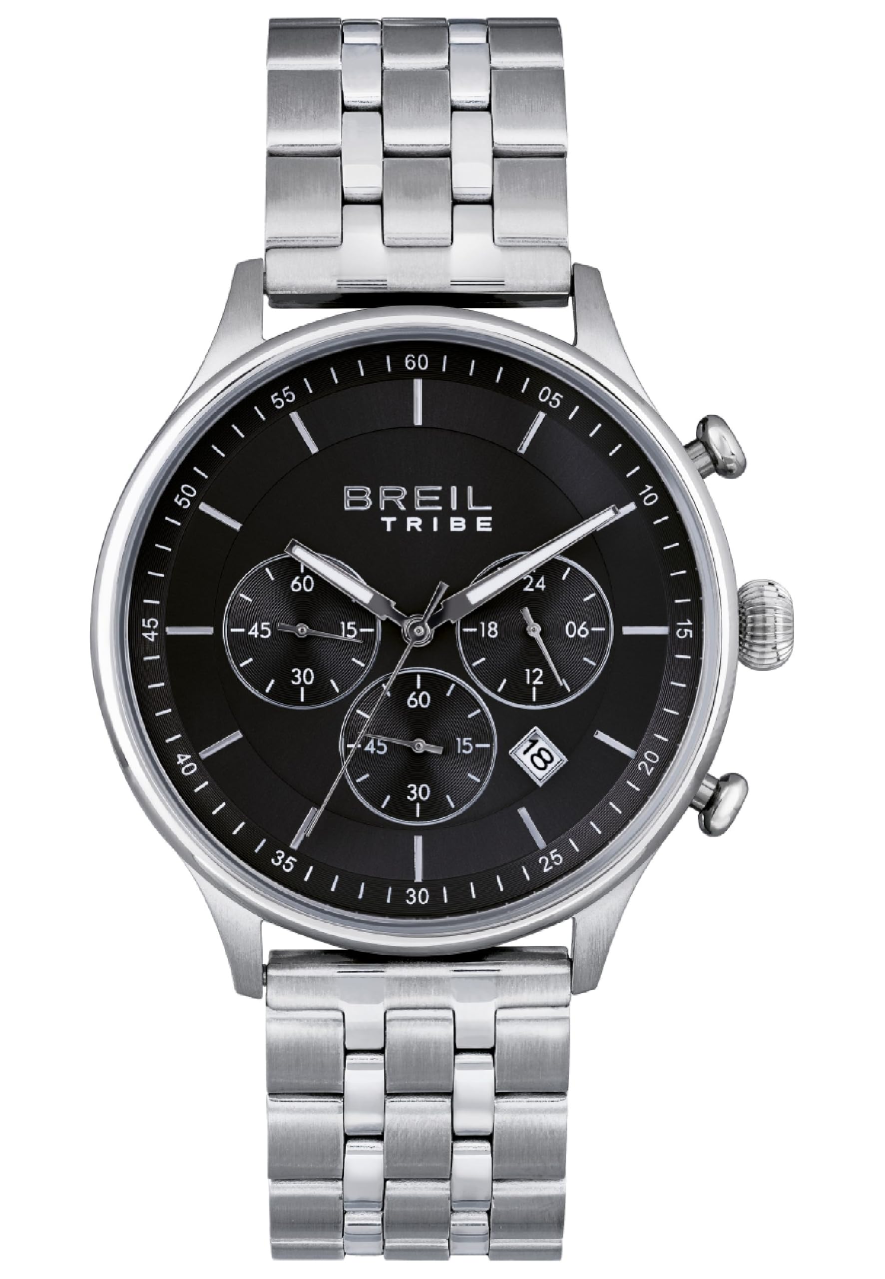 Breil, Collezione Classy, Orologio da Uomo, Cronografo in Acciaio Inox, Movimento PE902 SUNON, Chiusura Déployante con Pulsanti, Cassa da 42 mm, Impermeabile, Lunghezza Regolabile 15,5-21 cm | Collezione CLASSY, Movimento Quarzo Analogico, Resistente all'