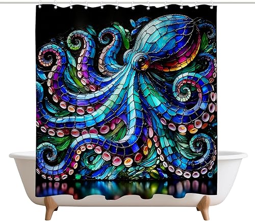 Miniatura 18 de Lindas cortinas de ducha con perritos de peluche, cortinas divertidas con perros sentados, estilo retro, decoración de puerta de granero