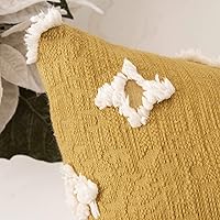 Vista 3 de MIULEE - Juego de 2 fundas de almohada decorativas para funda de cojín de jacquard de rombos, funda de cuadros suaves para sofá, cama, dormitorio