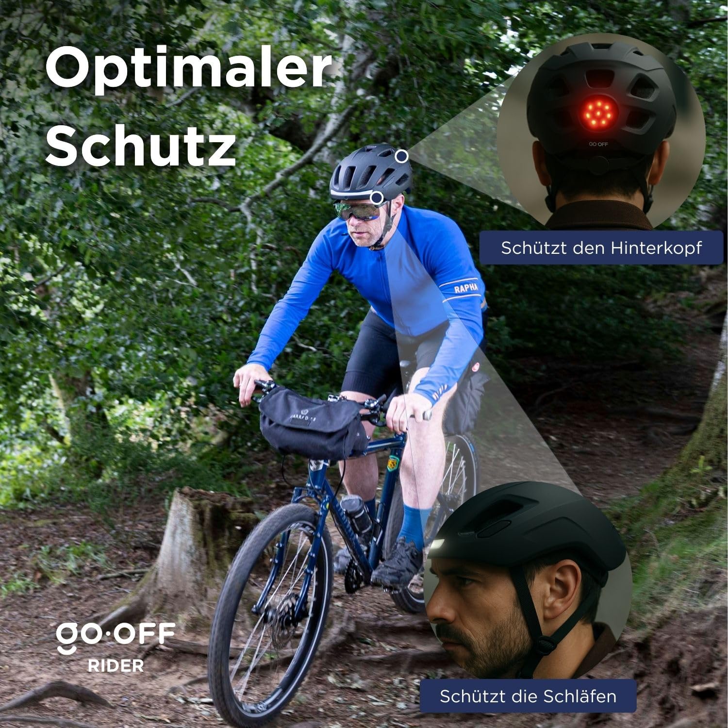 GOOFF Rider Fahrradhelm Damen Herren – E-Bike Helm für Erwachsene, Leicht Verstellbar mit Belüftung, geeignet für Rennrad, MTB und Citybike