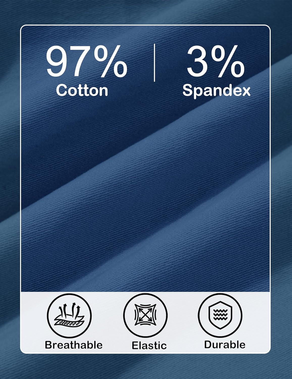 COOFANDY Men's Casual Cargo Shorts 10" Drawstring Elastic Waist Shorts Summer Cotton Chino Work Shorts with 6 Pockets - Image 6