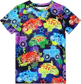 Boys Girls T-Shirts 3D Graphic Shirts Kids Cool Short Sleeve Tees Size 4...