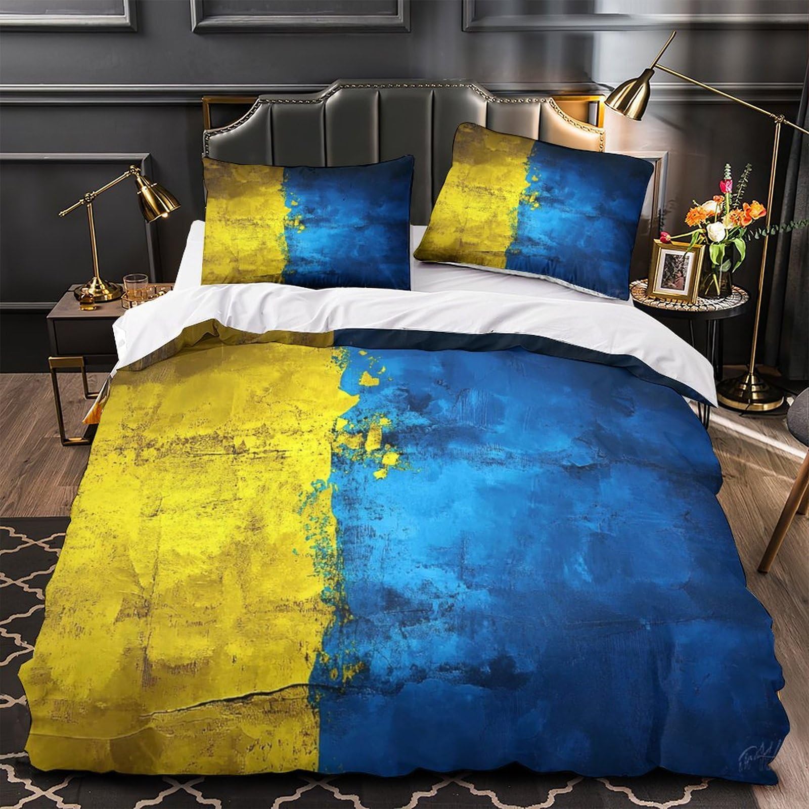 Linge de lit cercles abstraits pour une chambre moderne et relaxante 220x240