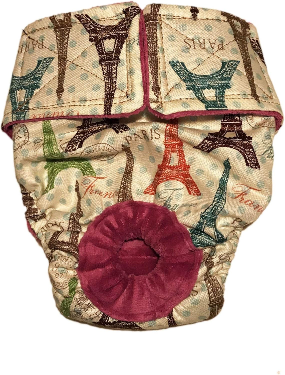 Barkertime Dog Diapers Made in USA Paris Eiffel Tower