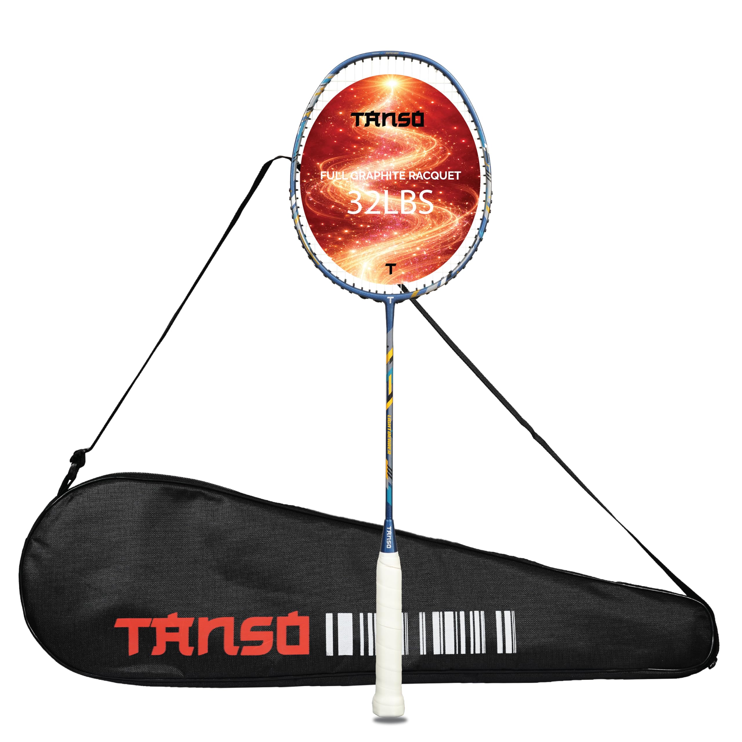 TANSO Lightbearer Graphite Badminton Racket 77g Royal Navy - Image 1