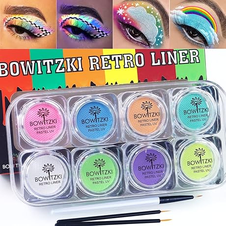 Bowitzki Pastel Color Water Activated Eyeliner: Illuminate Your Looks with UV Glow