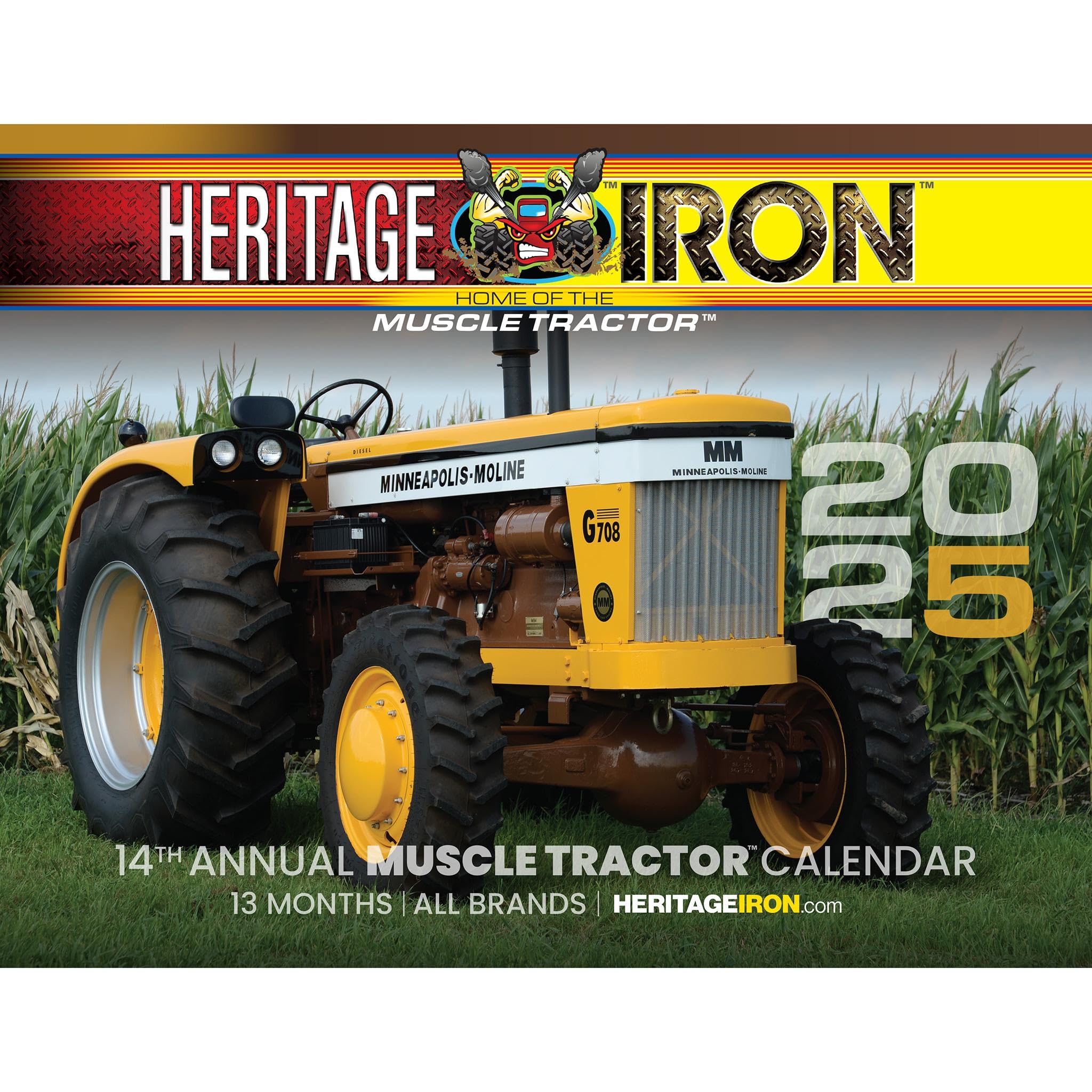 OBT 2025 Heritage Iron Muscle Tractor 13 Month Wall Calendar HI-2025