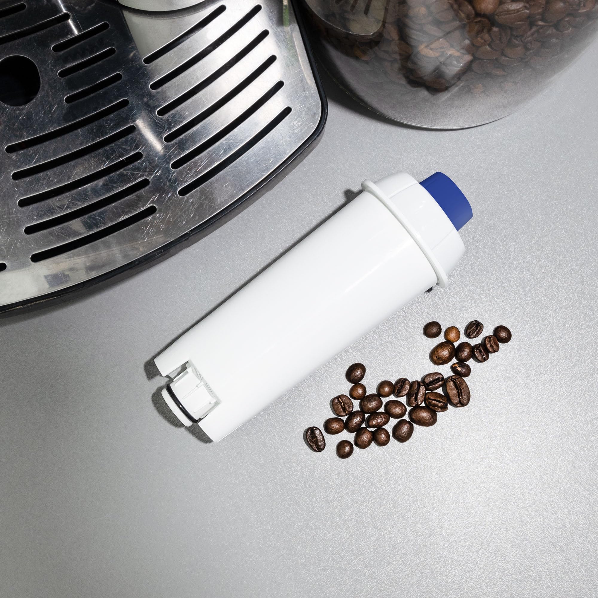 Aquafloow Purificador de Agua Compatible con Cafetera DeLonghi® DLSC002 Magnifica® S, Eletta®, Dinamica®, PrimaDonna® y Serie ECAM – Cartucho Filtrante para Máquina de Café y Espresso (6x)