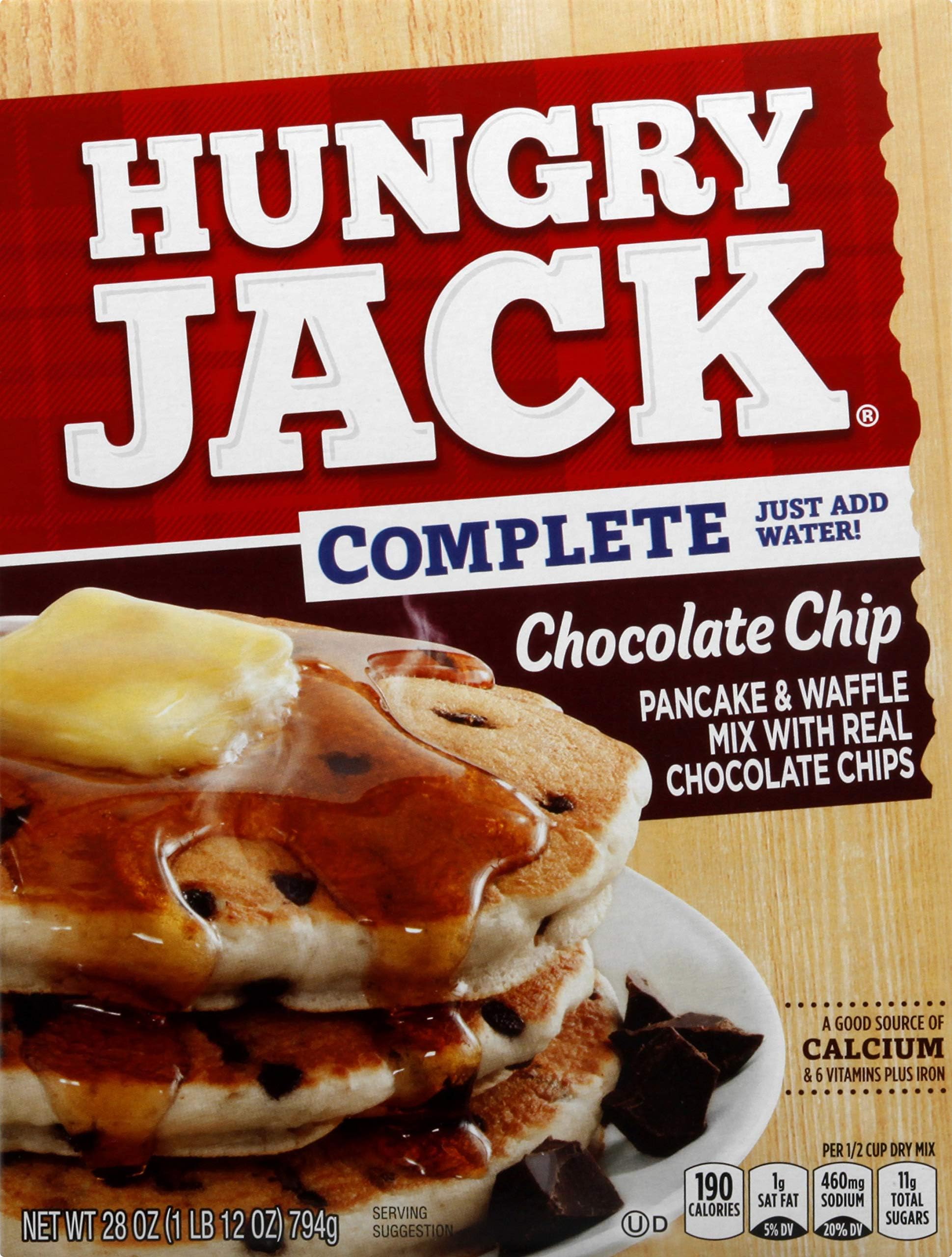 Complete Chocolate Chip Pancake and Waffle Mix, 28 Ounce (Pack of 6)