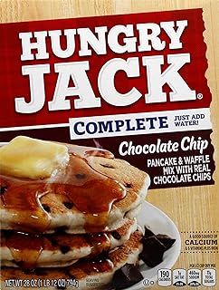 Hungry Jack Complete Chocolate Chip Pancake and Waffle Mix, 28 Ounce (Pack of 6)