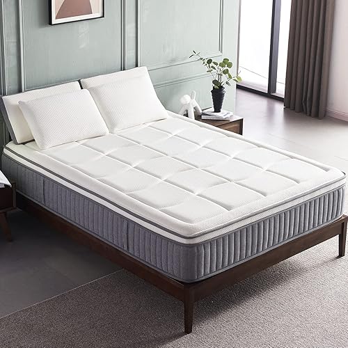 DIGLANT Queen Size Mattress,12 Inch Hybrid Gel Memory Foam Mattress with Pocket Spring, Breathable Medium Firm Mattress in a Box, Cool Sleep and Balance Support CertiPUR-US Certified
