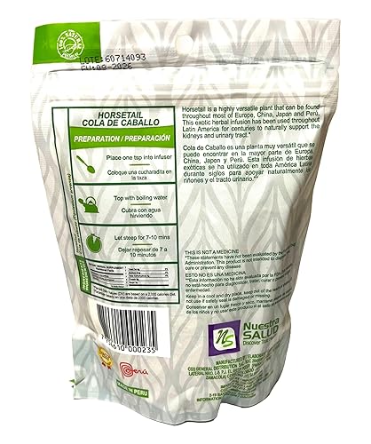 Miniatura 3 de Té de cola de caballo - Cola de Caballo Hierba - Herbal y orgánico - Bolsa con cierre de cremallera (1.06 oz) 1.06 oz - 100% natural y