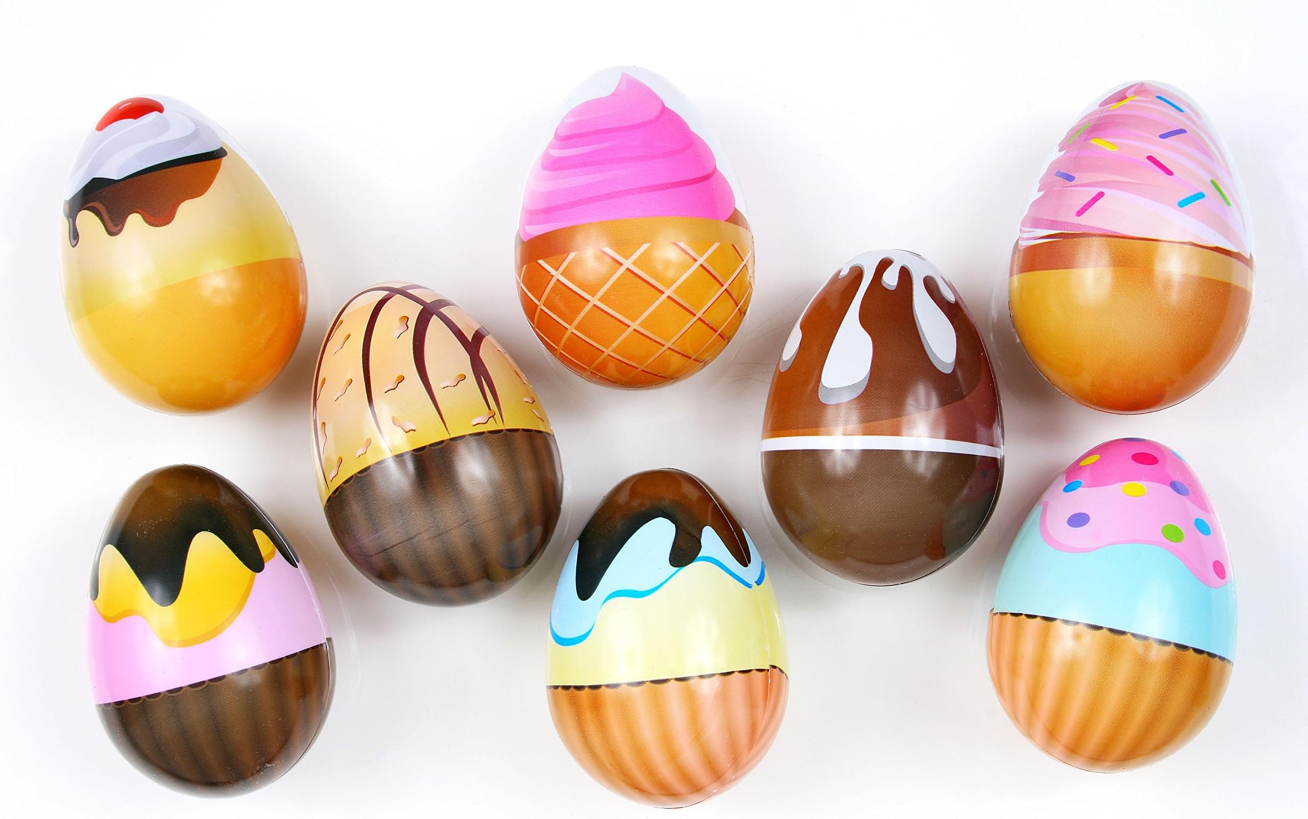 Easter Decorations Fillable Eggs - Set of 4 Dessert Eggs