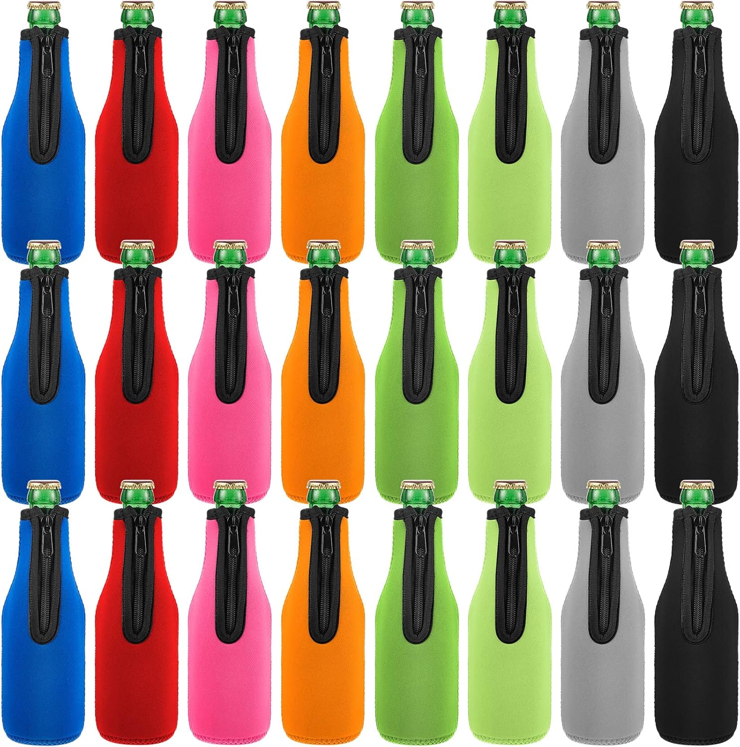 24 Pcs Beer Bottle Sleeves Bottle Insulators Can Cooler