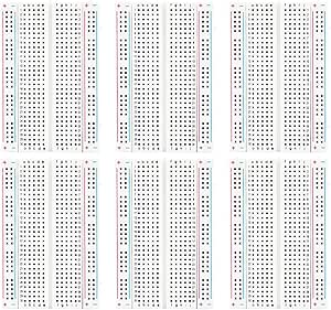 ELEGOO 6PCS 400 Point Breadboard Kit Solderless Breadboards for Arduino ...