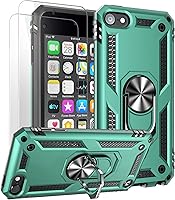 Vista 10 de ULAK Funda compatible con iPod Touch 7/6/5 con 2 protectores de pantalla HD, híbrida resistente a prueba de golpes con soporte integrado para iPod